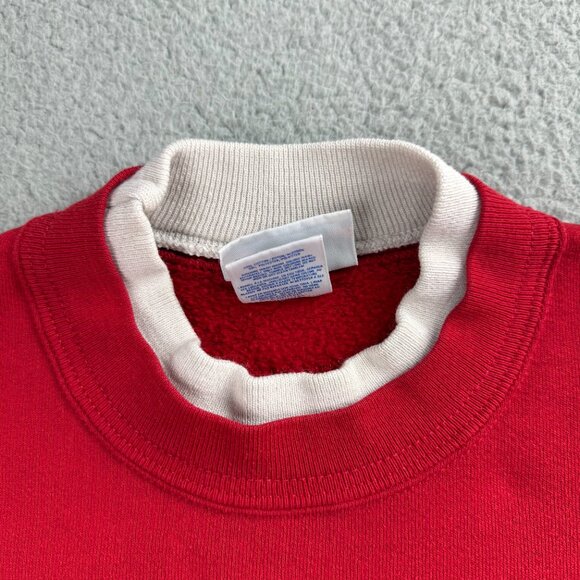 Vintage Morning Sun Sweatshirt Womens Extra Large Red H Harp Christmas Sweater 1 - Picture 7 of 11